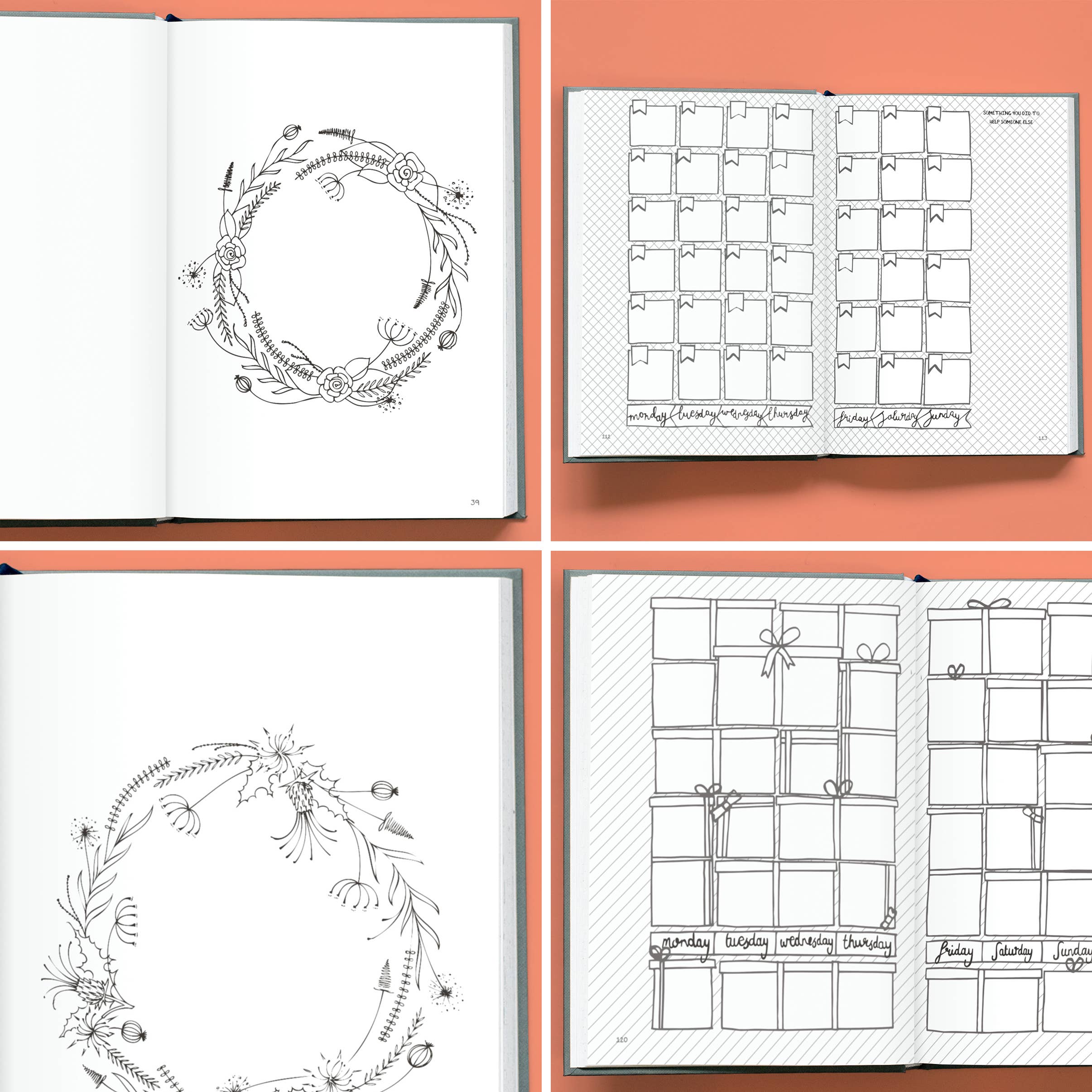 LILLA Journals – wholesale Journal/diary – Inspiring Monthly Bullet Journal | Undated illustrated diary9