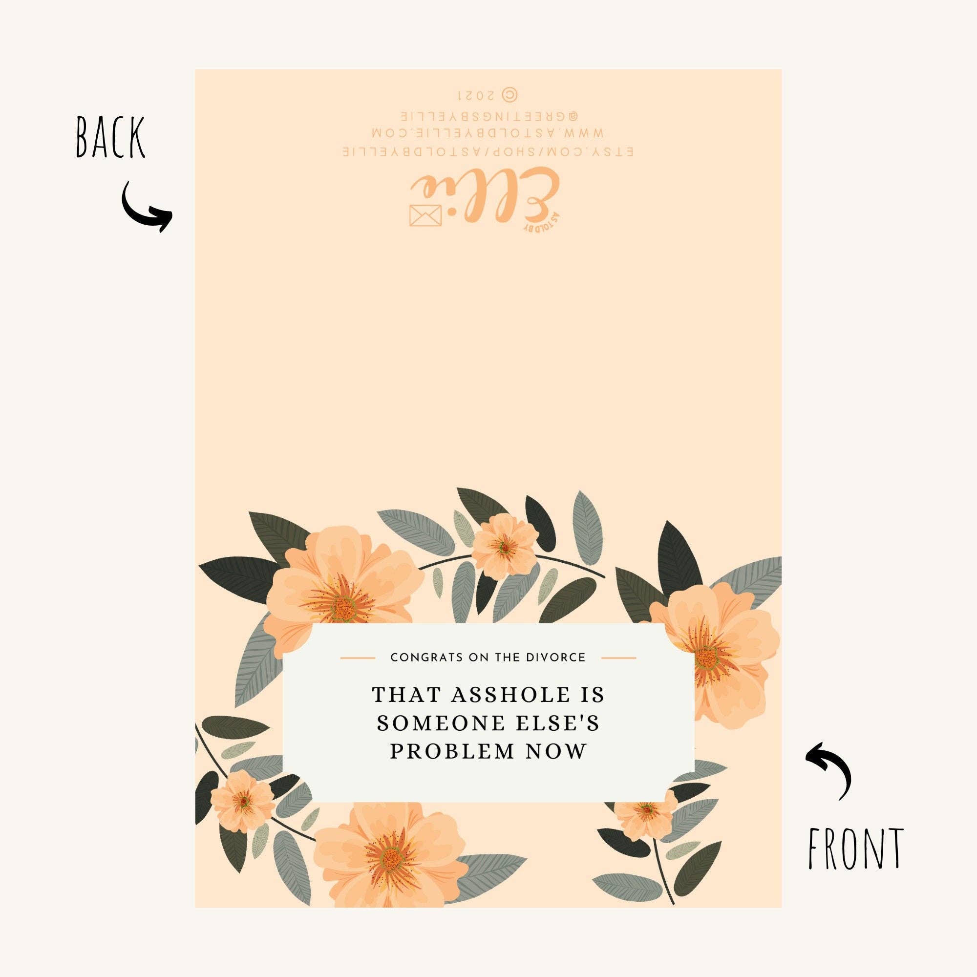 As Told By Ellie - Wholesale Congratulations Card - Congrats on the Divorce Card1