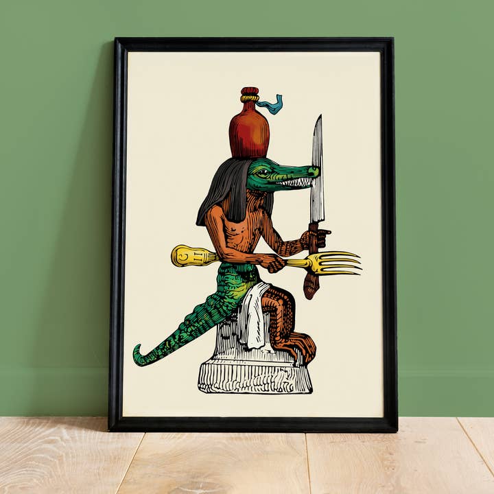 Crocodile Poster - The Wacky Animals for wholesale by Colette de B.