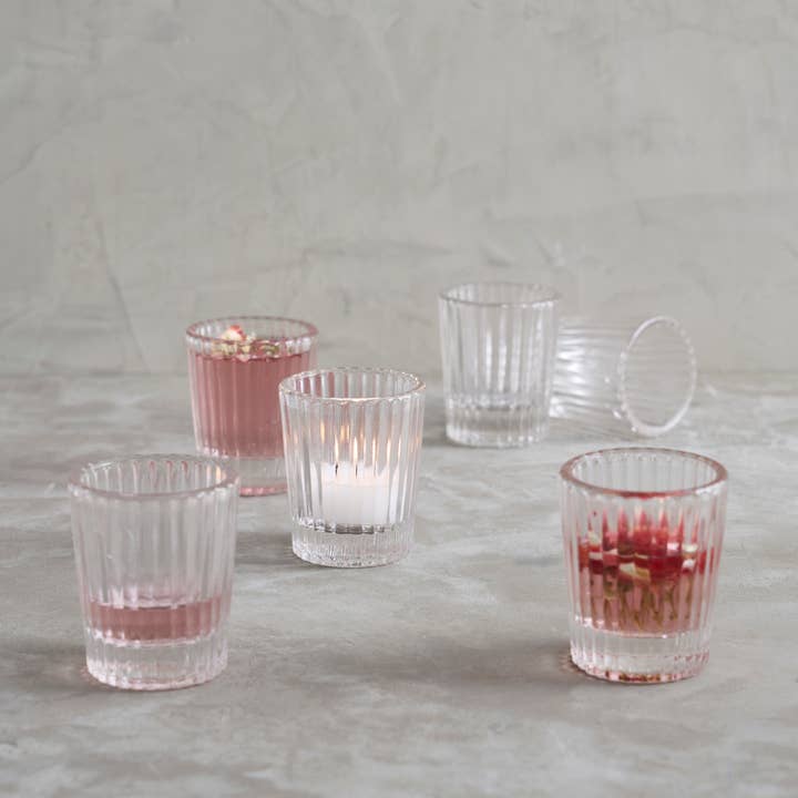 Pressed Clear Shot Glasses - Set of 6 for wholesale by The Collective