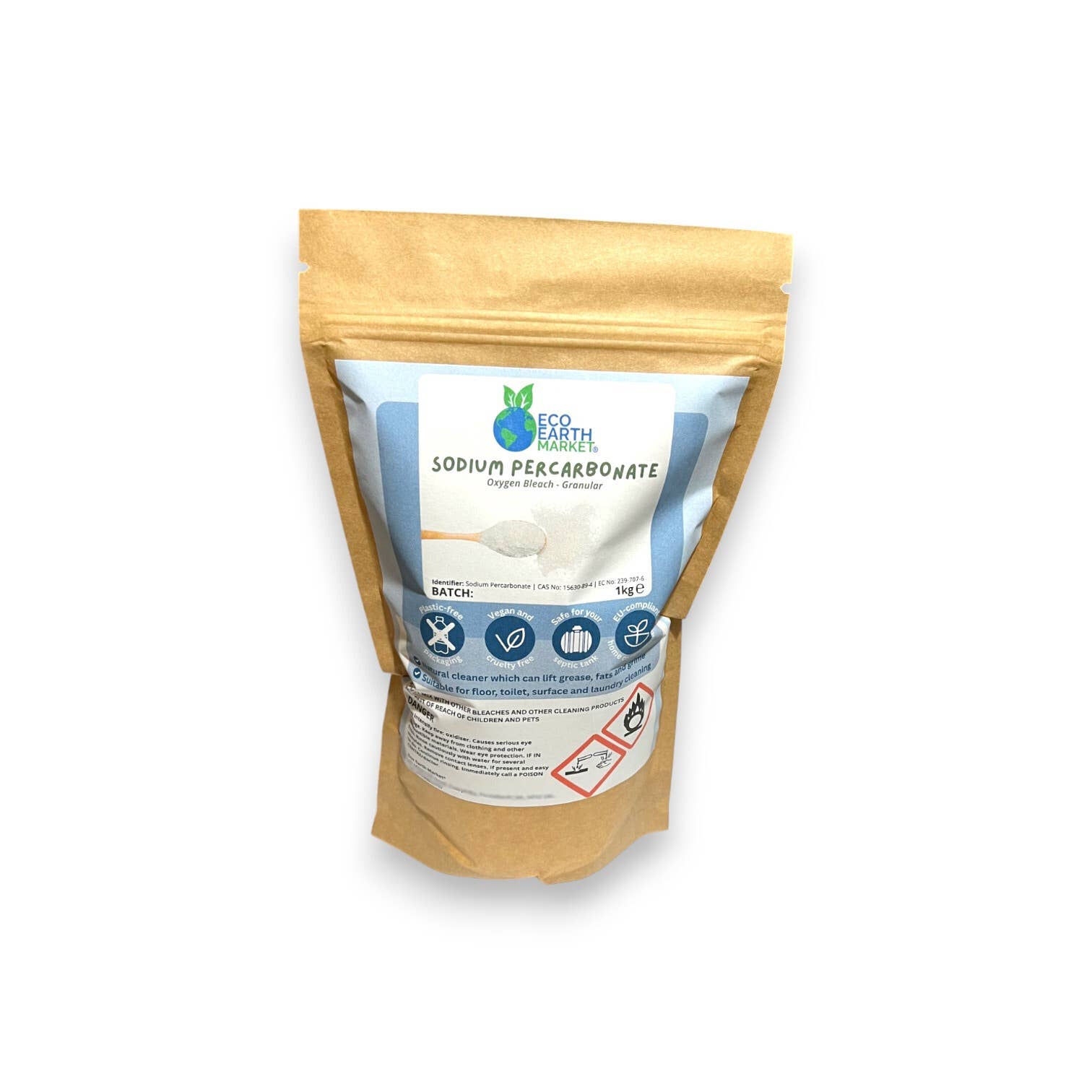 Eco Earth Market - Wholesale Multi-Surface Cleaner - Sodium Percarbonate 1kg - Oxygen Bleach