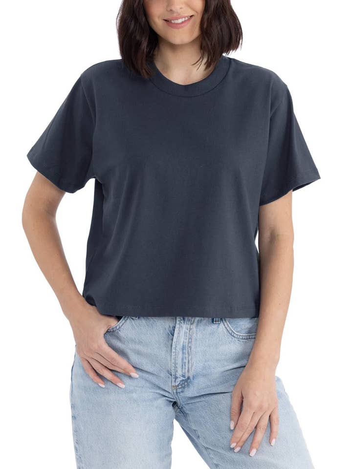 Go To Devil - Wholesale Screen Printed T-Shirt - Women's - Wander Elaine Heavyweight High Waist Boxy Tee3