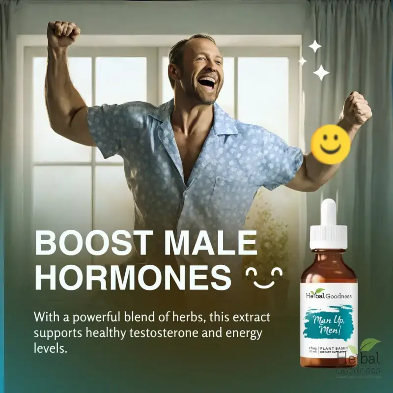 Herbal Goodness - Vendita all'ingrosso Vitamine/integratori orali - Man Up Men 2fl.oz - A base di piante - Bontà Erboristica5