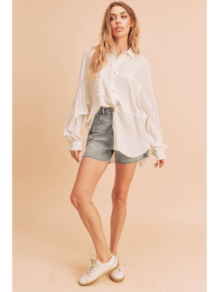 AEMI + CO - Wholesale Button Down Shirt - Women's - 879AK Delilah Shirt
