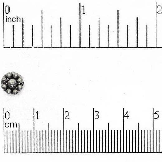 8mm Flower Bead - Made of Pewter - Sold Individually - CBS1549 for wholesale on Faire