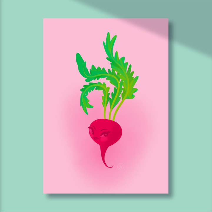 Ravishing Radish Gicleé Archival Cotton Fiber Print for wholesale by What is Sam Doing