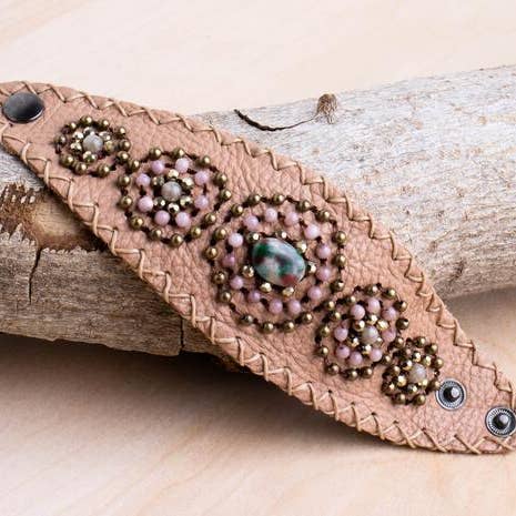 Bali Queen - Wholesale Cuff Bracelet - Thai Leather Snap Cuff6