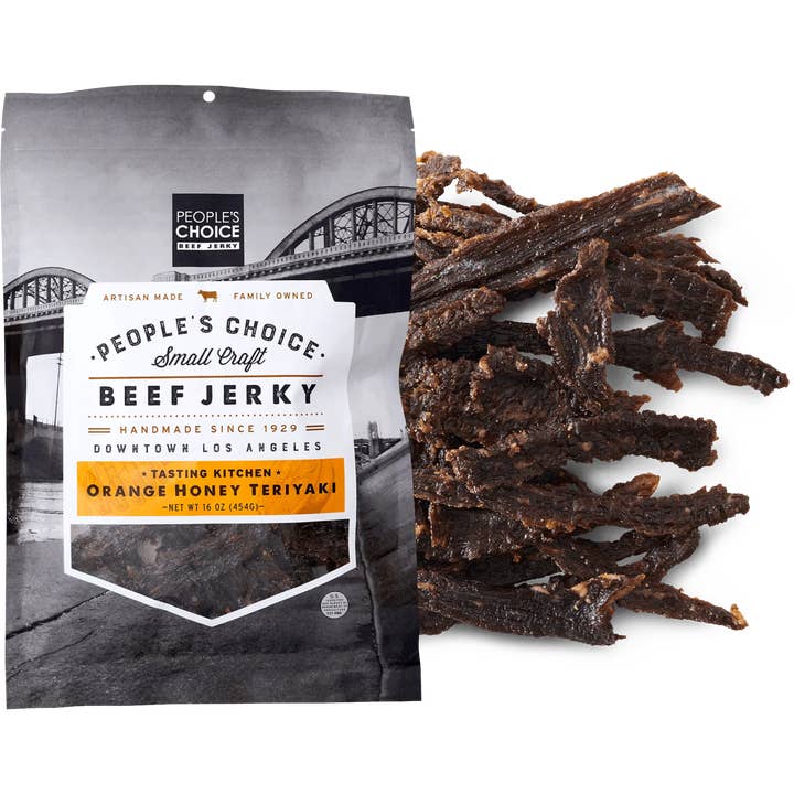 People's Choice Orange Honey Teriyaki Beef Jerky 2.5 oz for wholesale by Cow Crack Wholesale