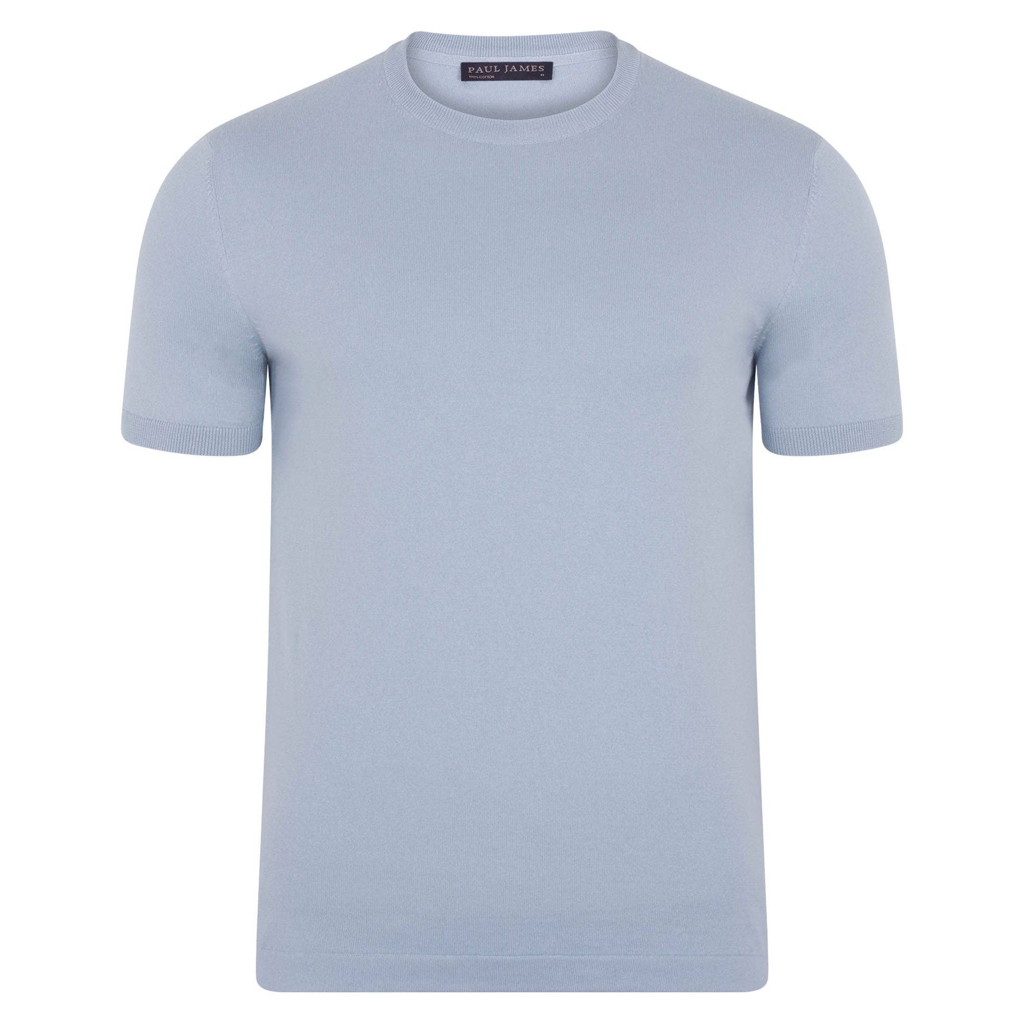Paul James Knitwear - Wholesale T-Shirt - Men's - Mens Ultra Fine Cotton Knitted T-Shirt65