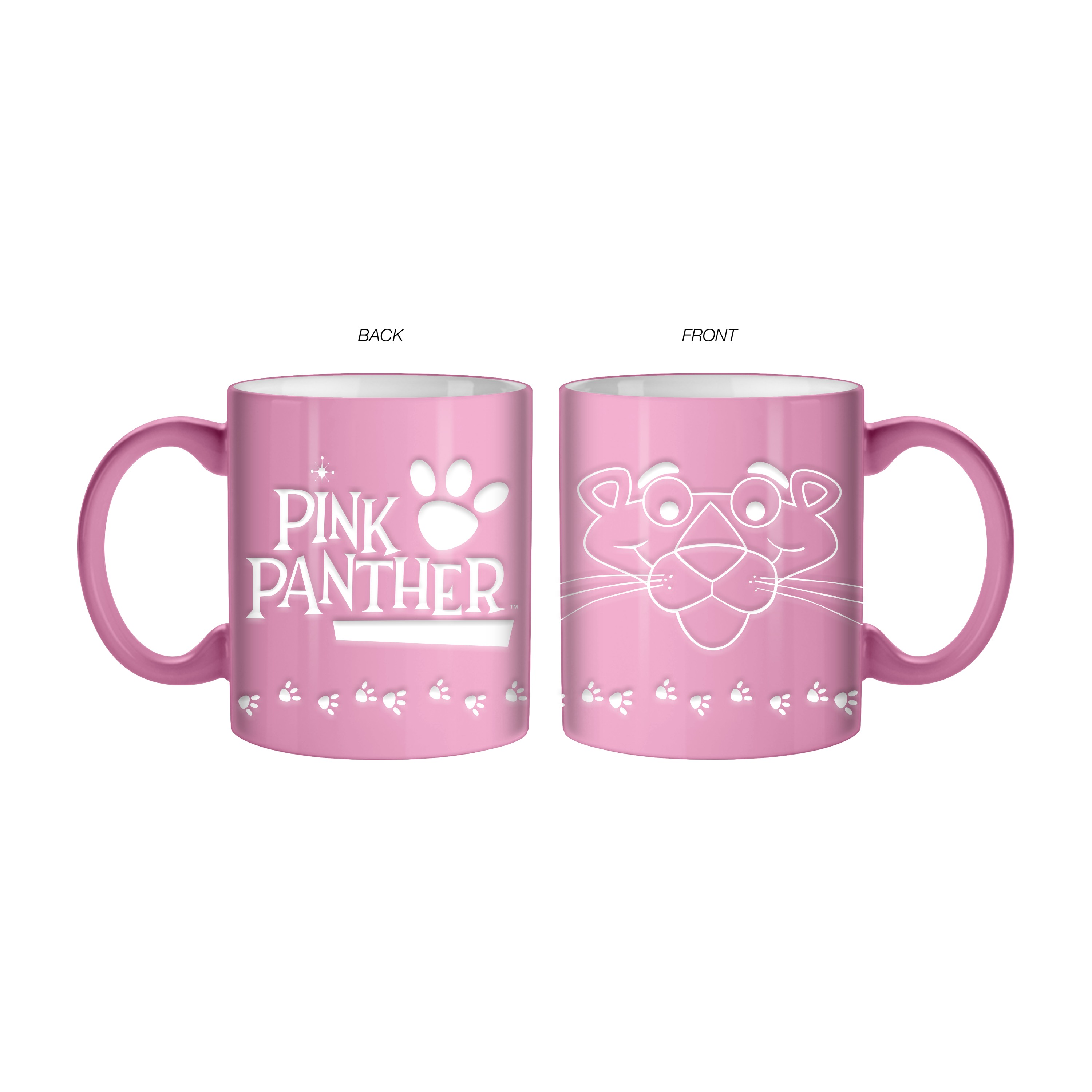 Silver Buffalo - Wholesale Coffee Mug - Pink Panther Vintage Logo Face Wax Resist  20oz Ceramic Mug0