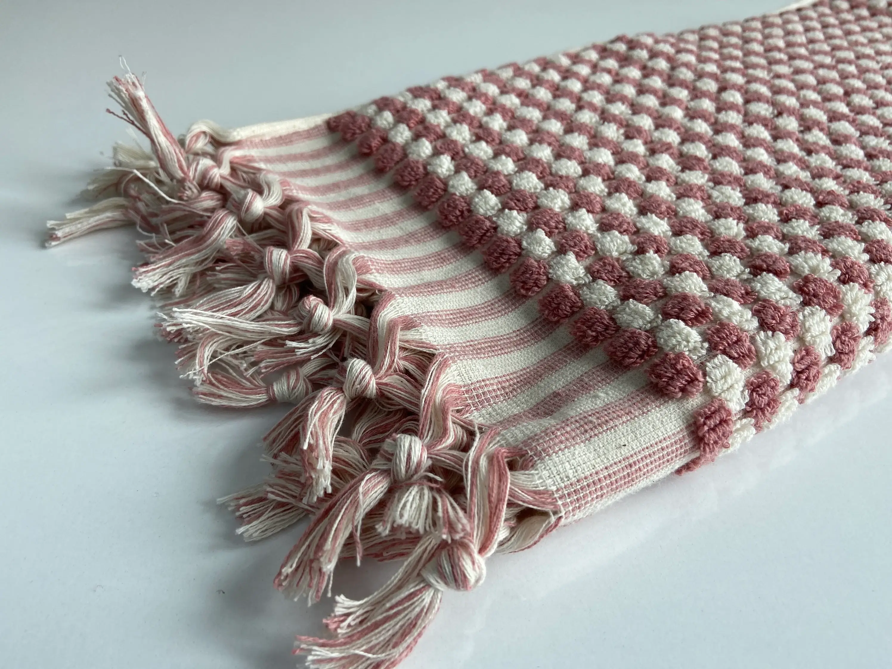 YURTLUS – Großhandel Händehandtücher – Organic Bubble Series — Handtuch 18x 37, weiches, dickes Handtuch, Küchentuch — Rose3