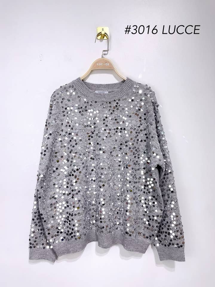 LUCCE - Wholesale Knit Sweater - Women's - Sequin sweater - 3016