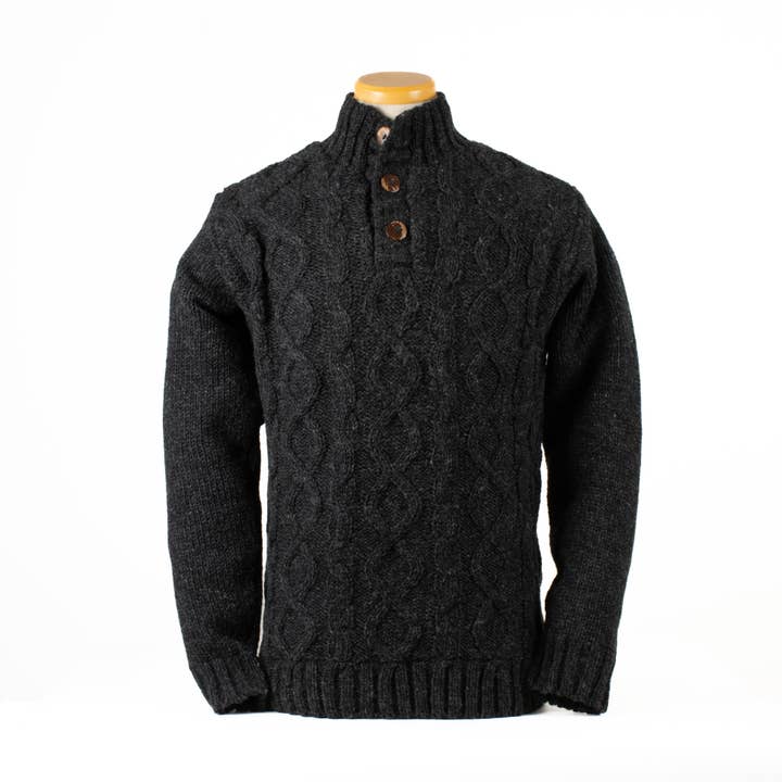 Lost Horizons Knitwear - Vente Pull en maille – homme - Connery - Pull en laine à torsades