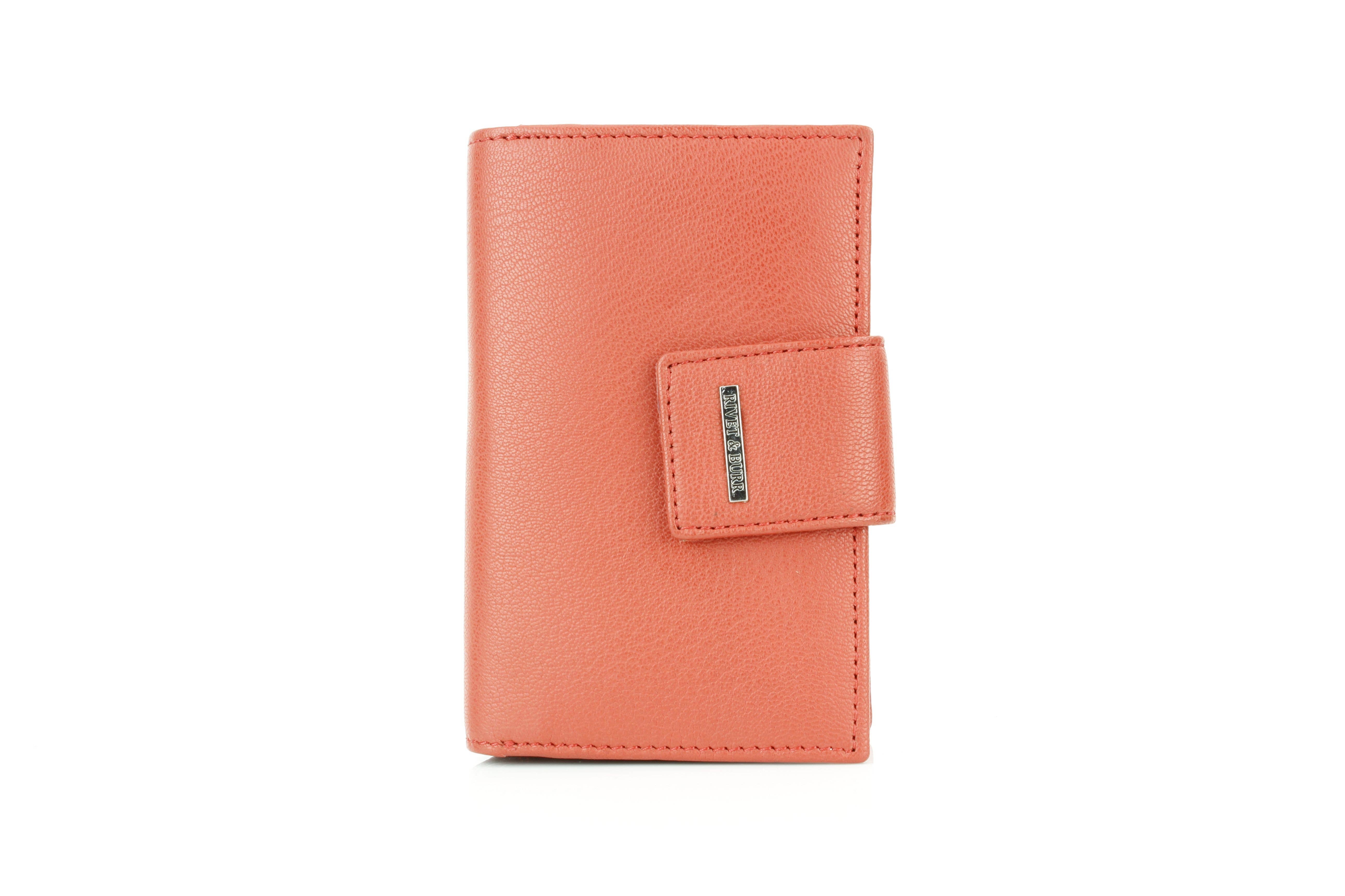Leather Impressions Inc - Wholesale Wallet - Women's - Snap Leather Clutch Wallet | Zip Pocket RB LW 21 100141