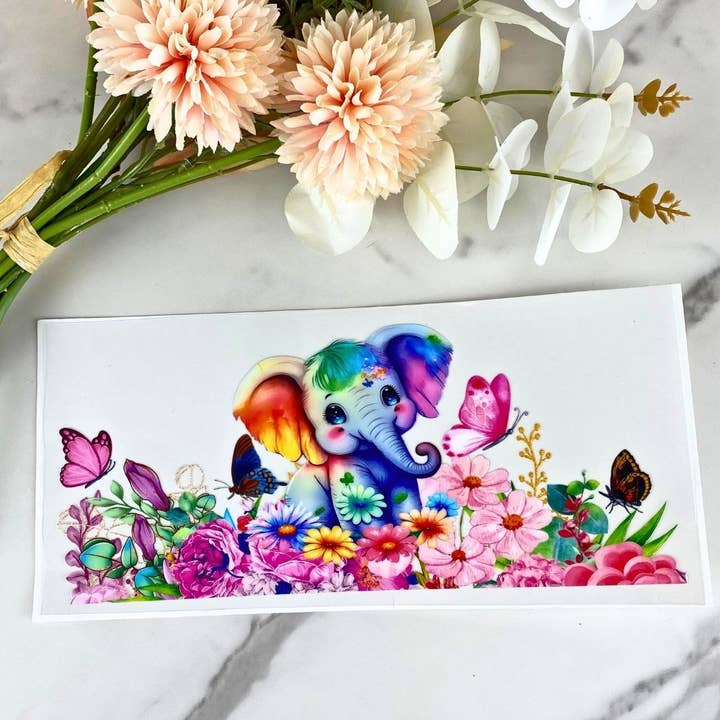 Baby Elephant | 16 oz UV DTF-omslag för wholesale av HKS Custom Designs