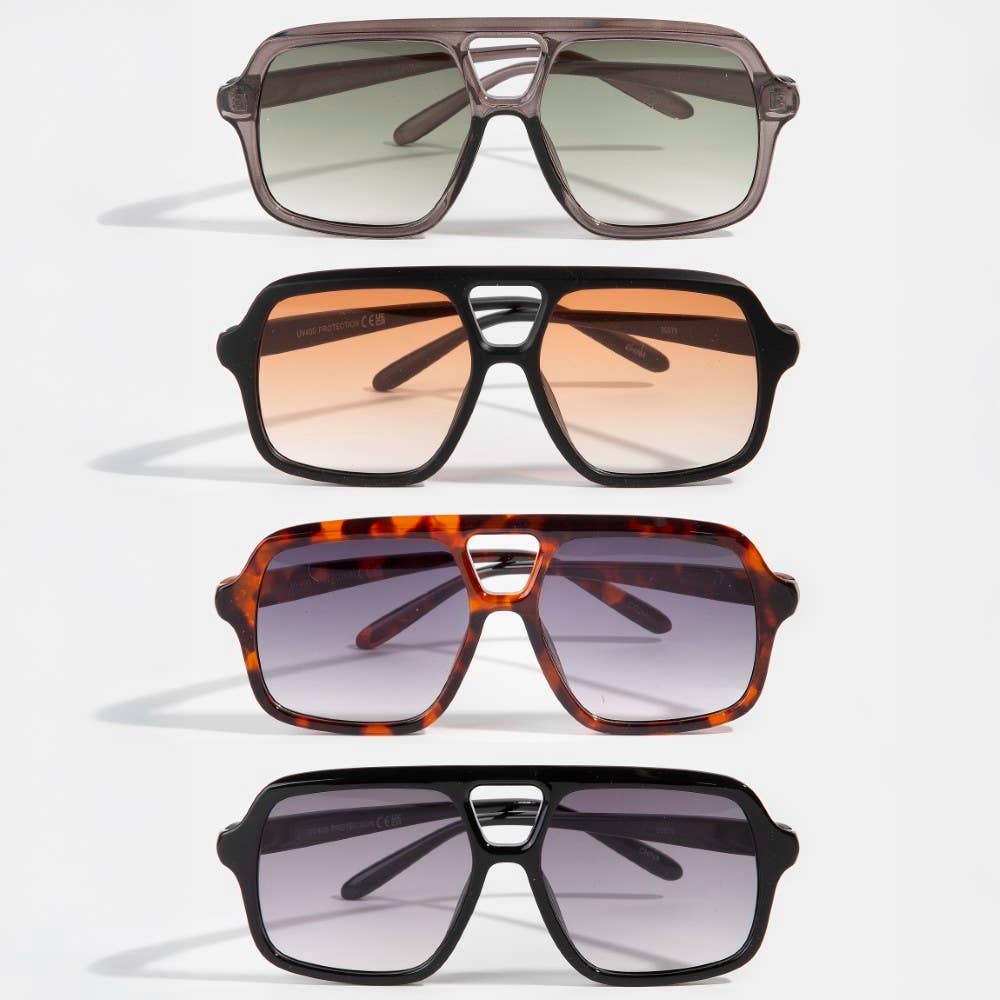 ASSORTI Ensemble de grandes lunettes de soleil aviateur rétro à monture en acétate en vente sur Faire1