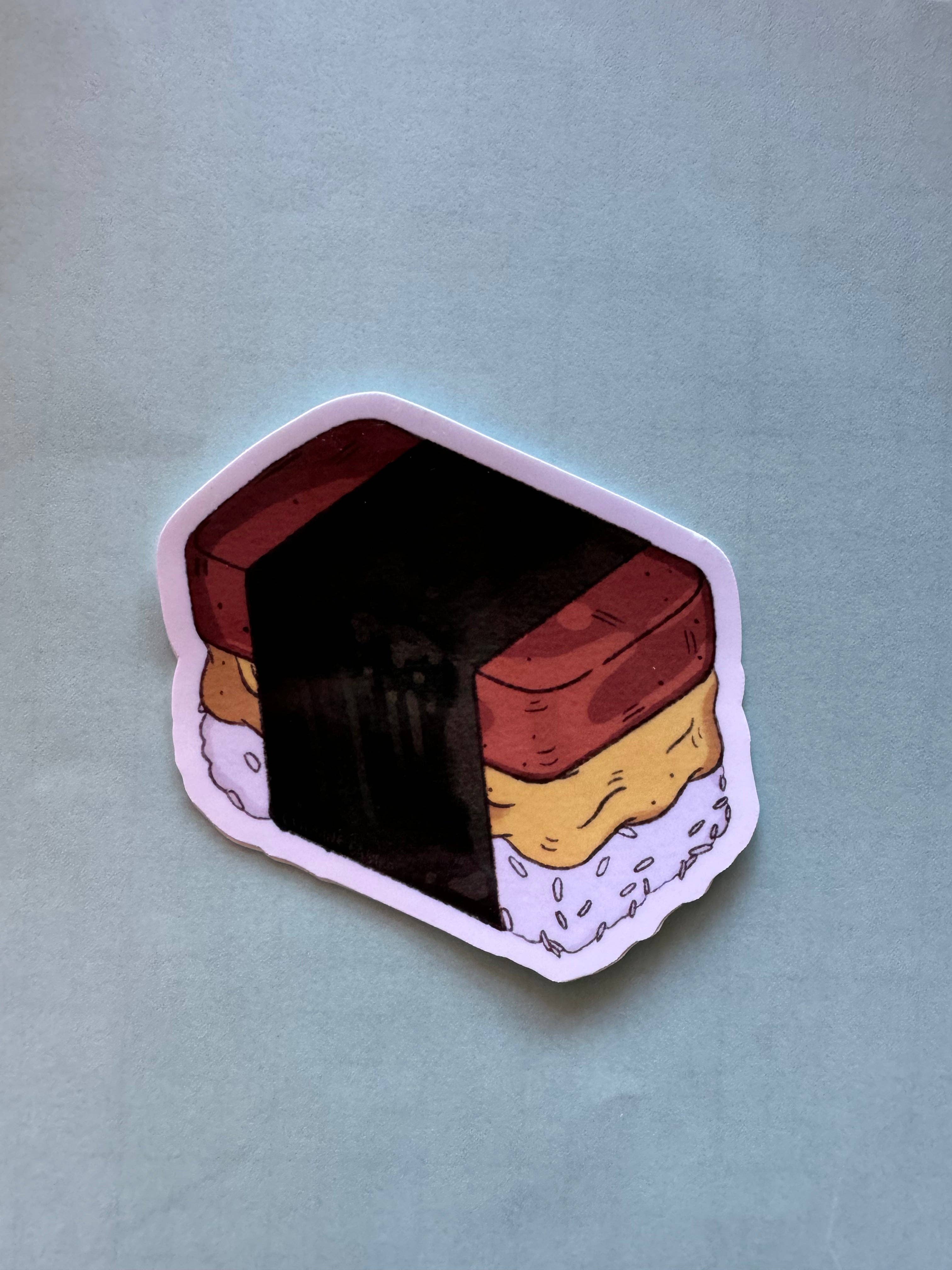 Claudine Castro Art – wholesale Sticker – Spam Musubi Sticker, Laptop Sticker, Hawaiian Food9