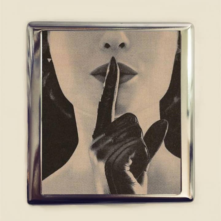 FringePop - Wholesale Cigarette Case - Whisper Cigarette Case Business Card ID Holder Wallet Retro Glam 1950's Woman