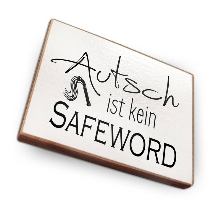 Beech Wood Fridge Magnet - Ouch Is Not a Safeword for wholesale by wammi