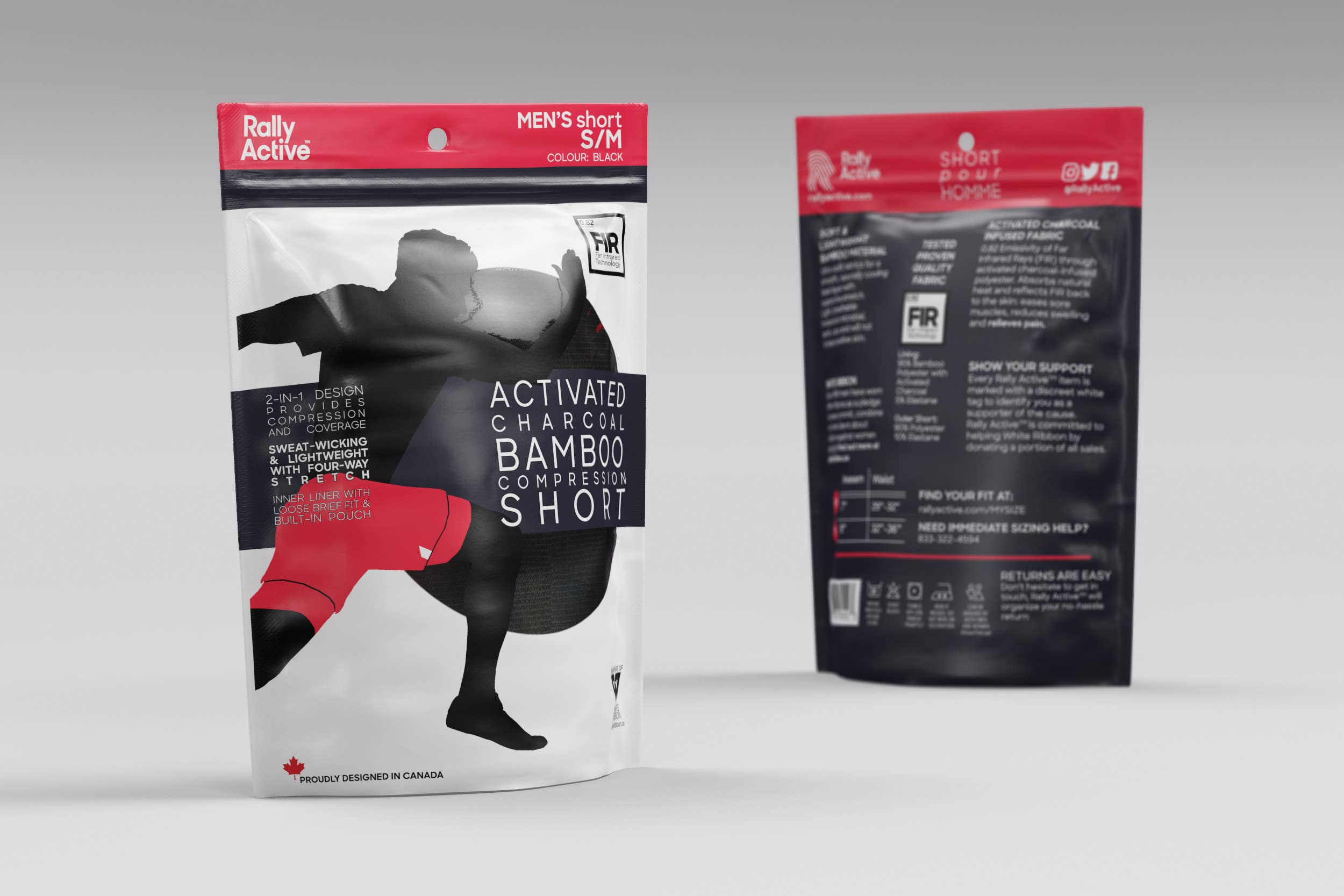 Rally Active - Wholesale Athletic Shorts - Men's - 2-in-1 Activated Charcoal Bamboo Short- Unisex8