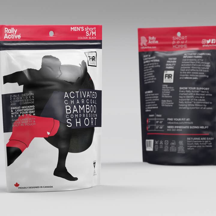 Rally Active - Wholesale Athletic Shorts - Men's - 2-in-1 Activated Charcoal Bamboo Short- Unisex8