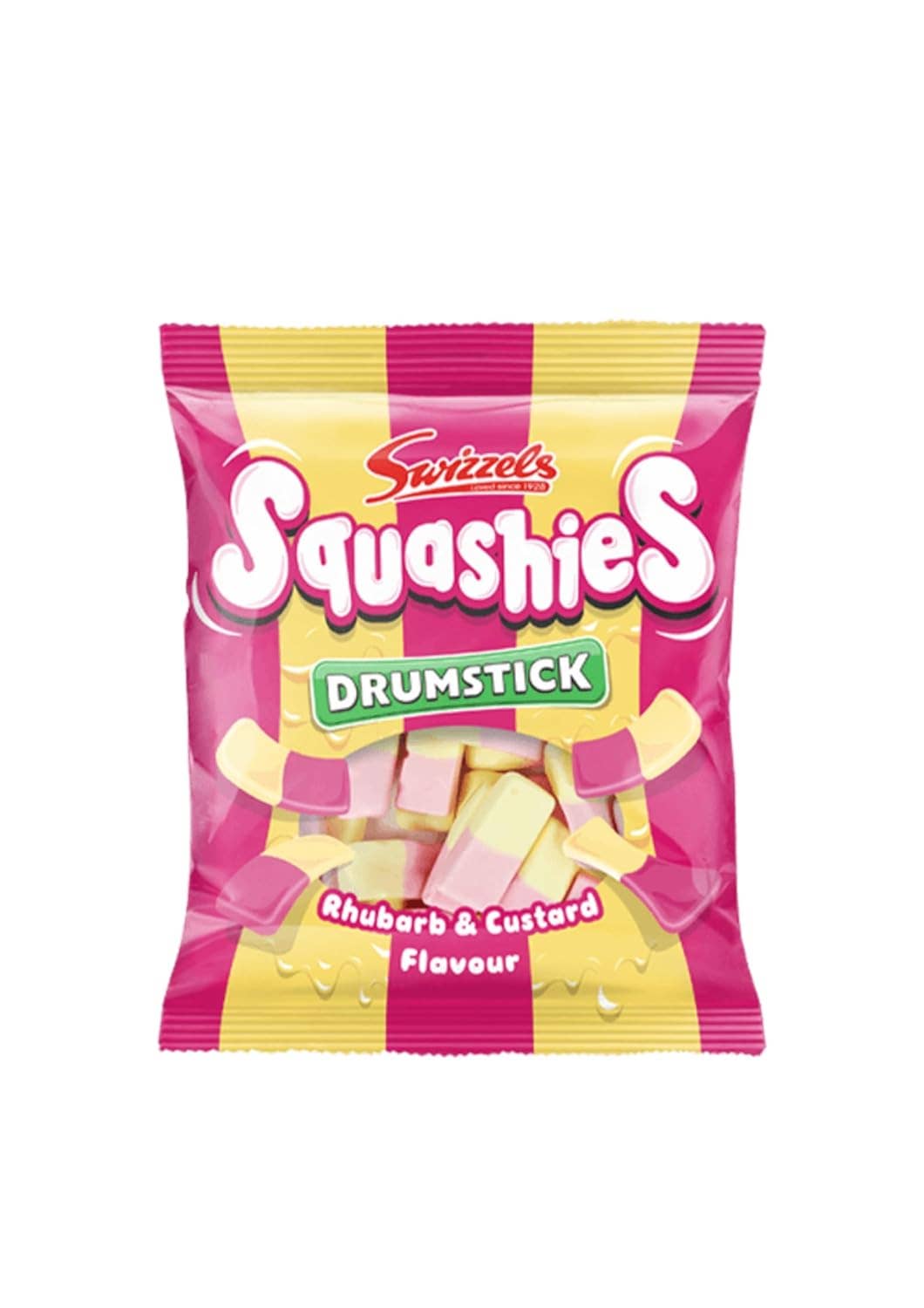 Long Island Candy Factory - Wholesale Gummy - Swizzels Drumstick Squashies Rhubarb and Custard 120g 12 ct0