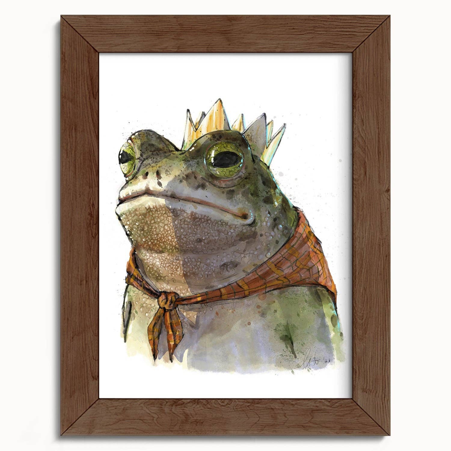 The Ugly Cat Studio - Wholesale Art Print - Toad King Watercolour Fine Art Print8