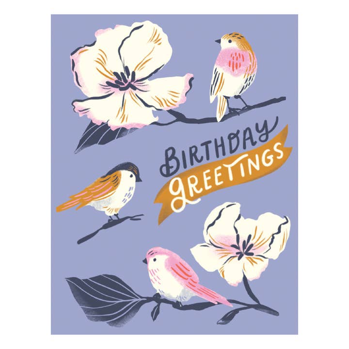 Songbird Greetings Birthday Card for wholesale by Studio Eleven Papers