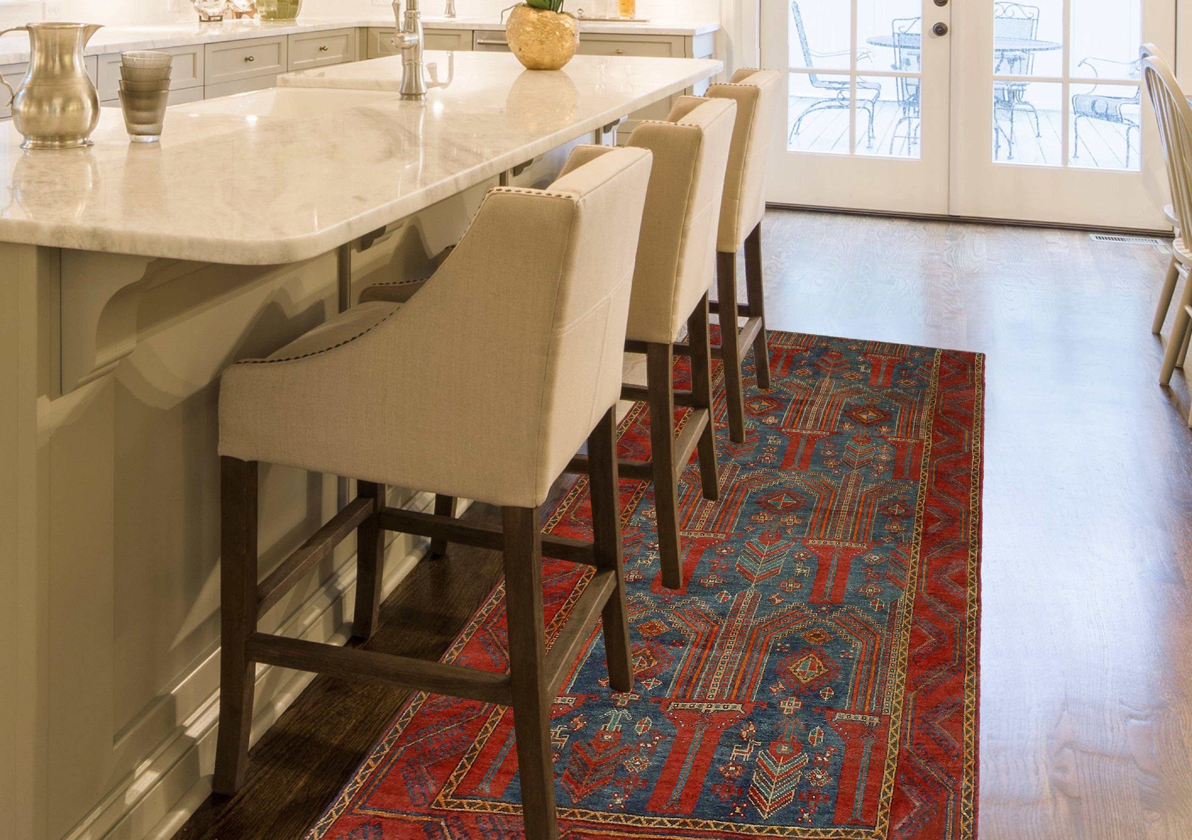 Noori Rug - Wholesale Area rug - Fine VTG Maryanne Navy/Red Rug, 3'6" x 6'11"1