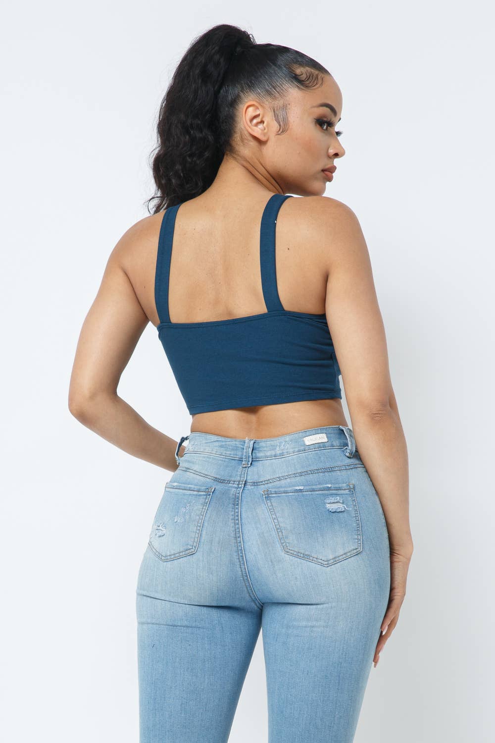 Julia by LoveJ - Wholesale Knit Top - Women's - V Cut Detail Sleeveless Crop Top19