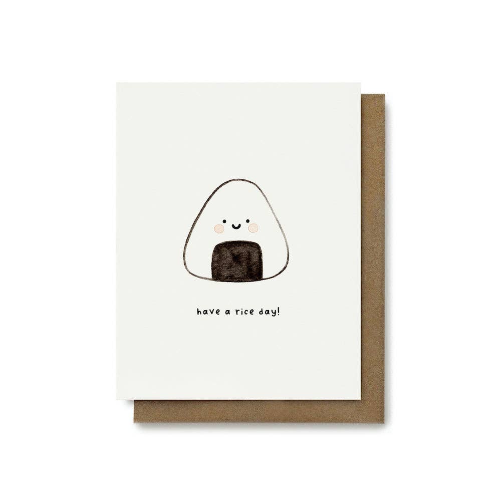 Minna May Design - Wholesale Everyday Greeting Card - Have A Rice Day Onigiri Pun Card