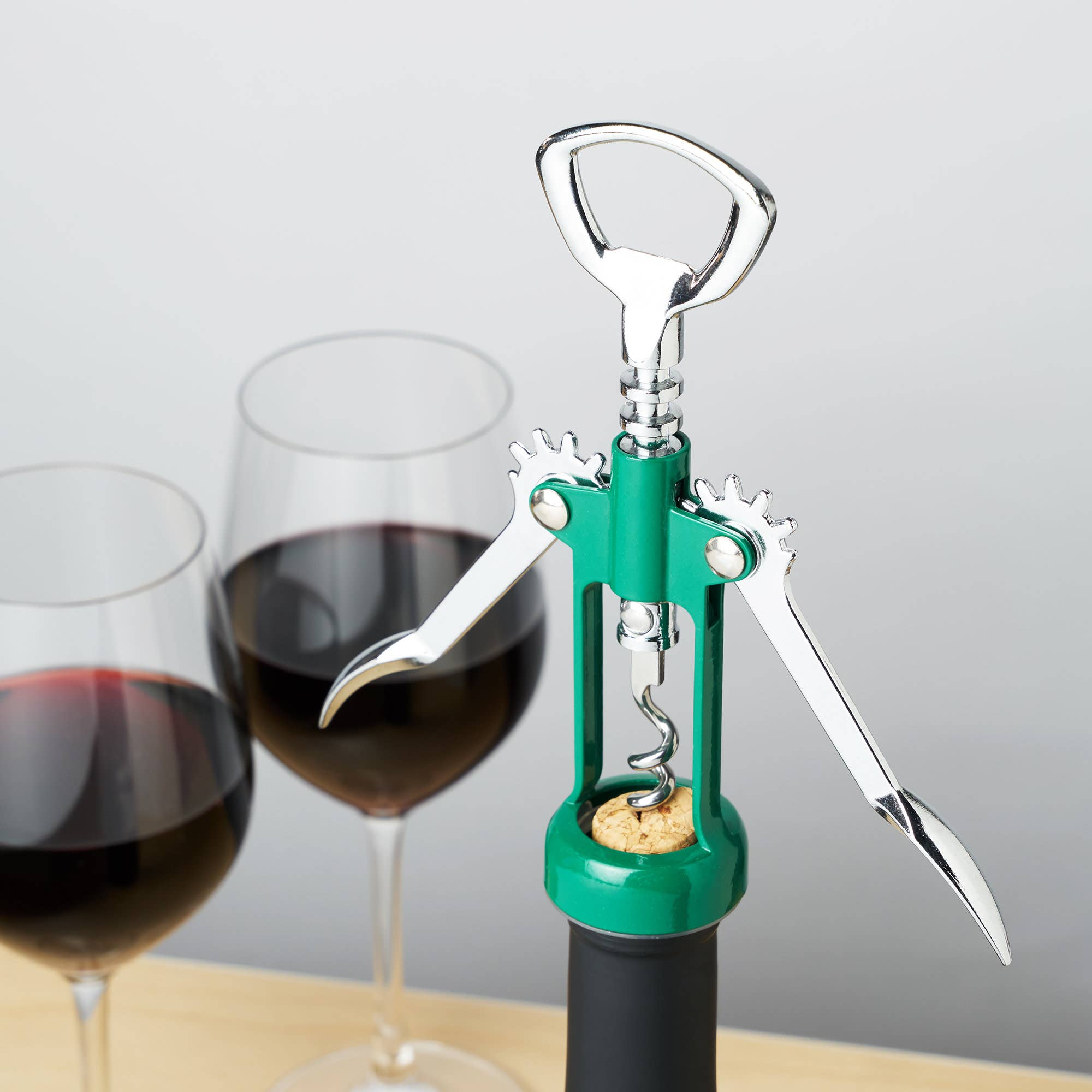 TRUE - Wholesale Bottle/Wine Opener - Soar Chrome Finish Winged Corkscrew ASSORTED COLORS12