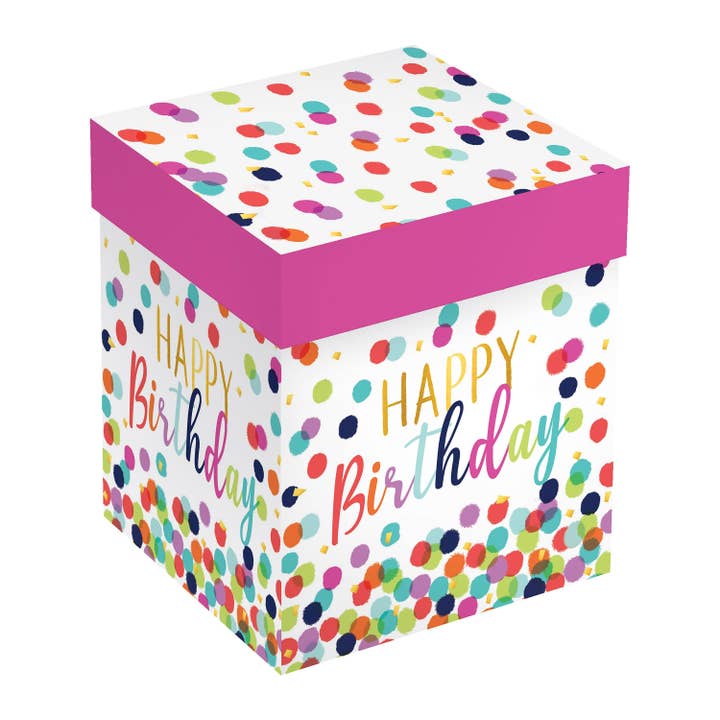 17 OZ Stemless Glass w/Box, Happy Birthday for wholesale by Evergreen Enterprises