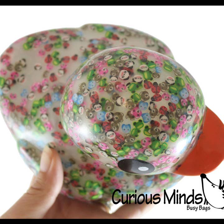 Curious Minds Toys – Großhandel Badespielzeug – Baby – Gummienten mit Konfetti-Muster im Jumbo-Tierdesign, Rubber Duckie, 1 Stück