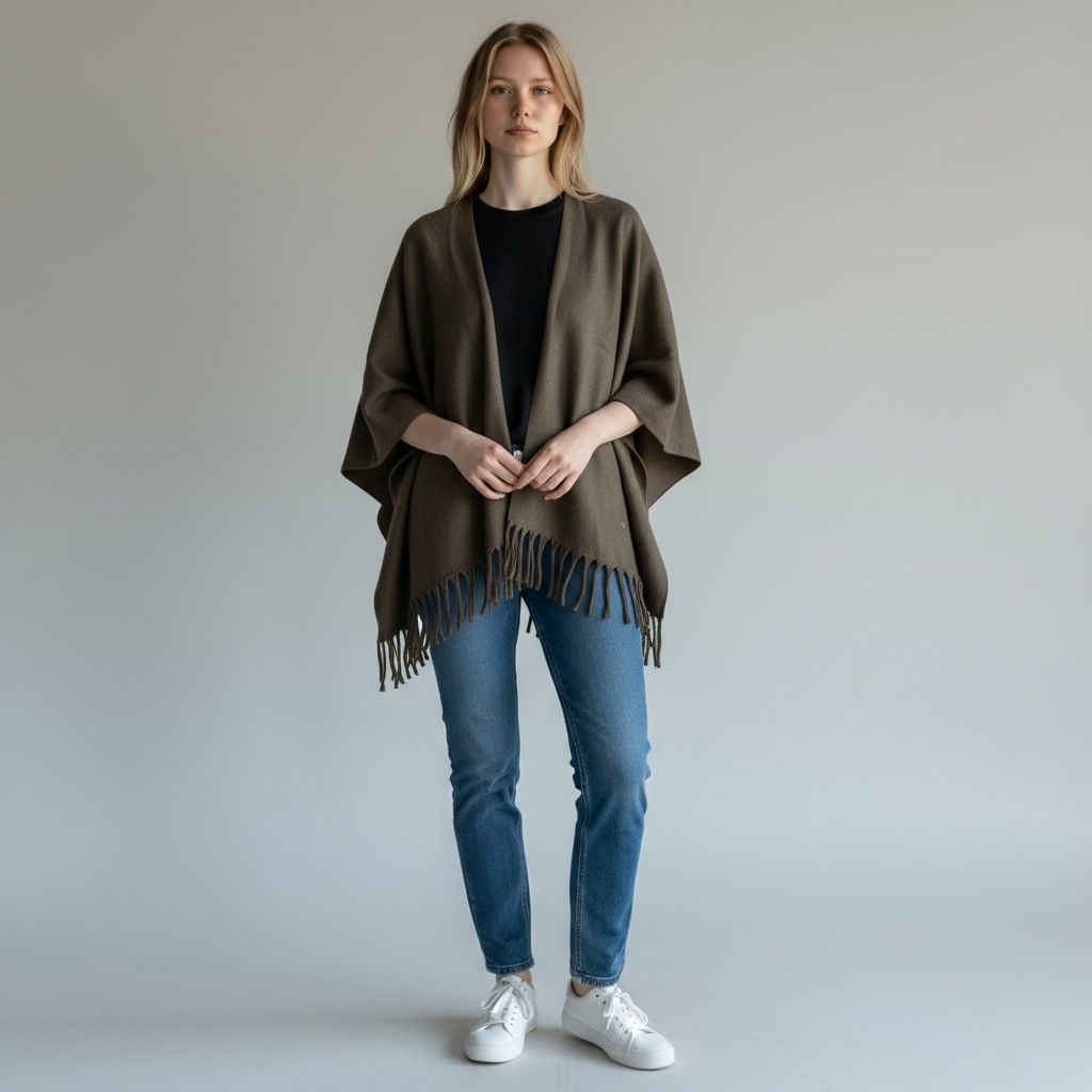 LINEN & COTTON HOUSE - Vente Poncho – femme - 8332 PONCHO FALL WINTER CLOTHING 6