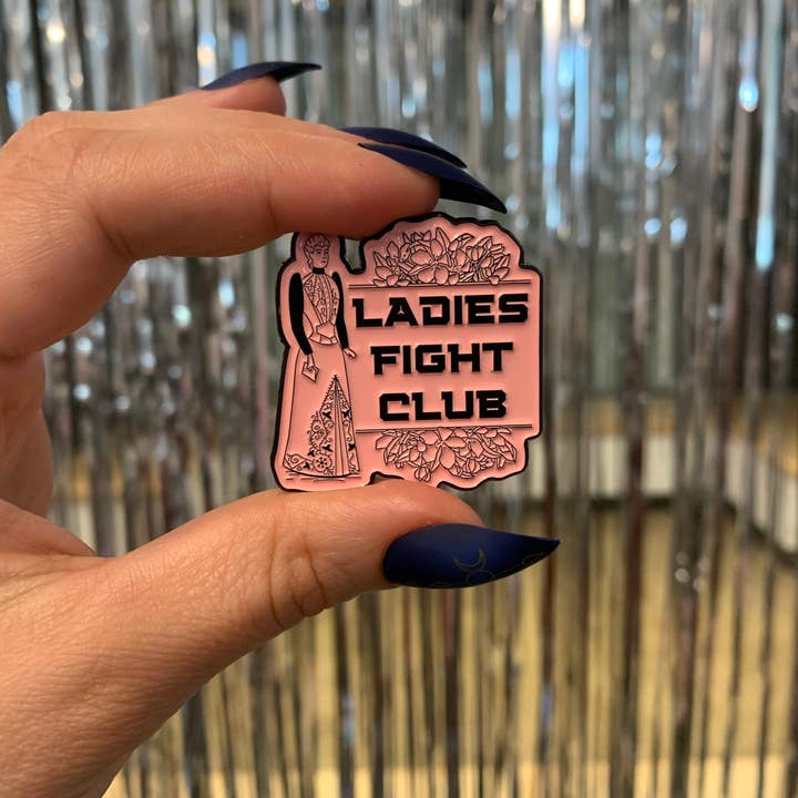 GetBullish - Wholesale Lapel Pin/Button - Ladies Fight Club Enamel Pin Victorian Funny Lapel Pin5