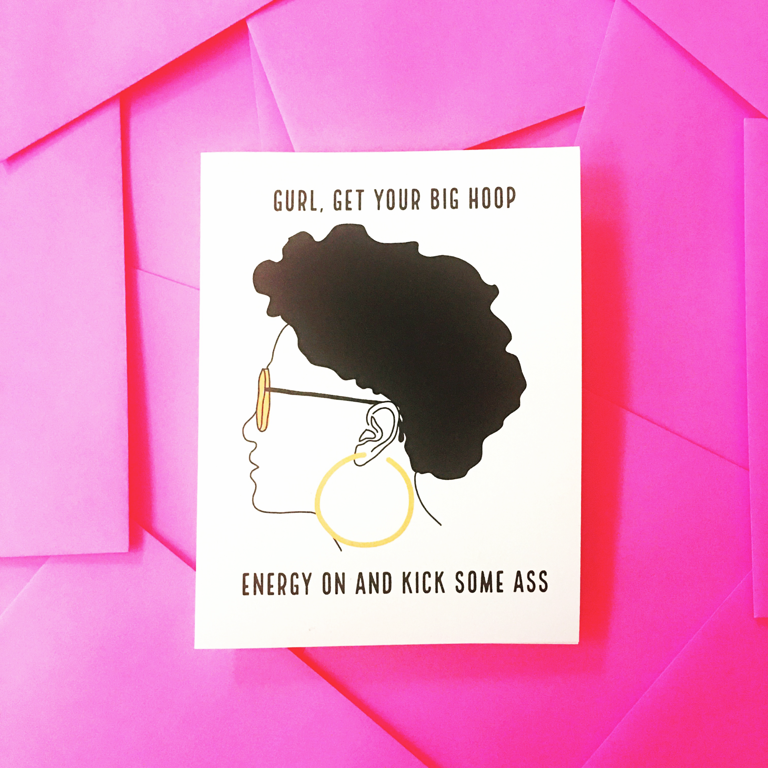 Richie Designs - Wholesale Friendship Card - Big Hoop Energy Card for Best Friend - greeting card2