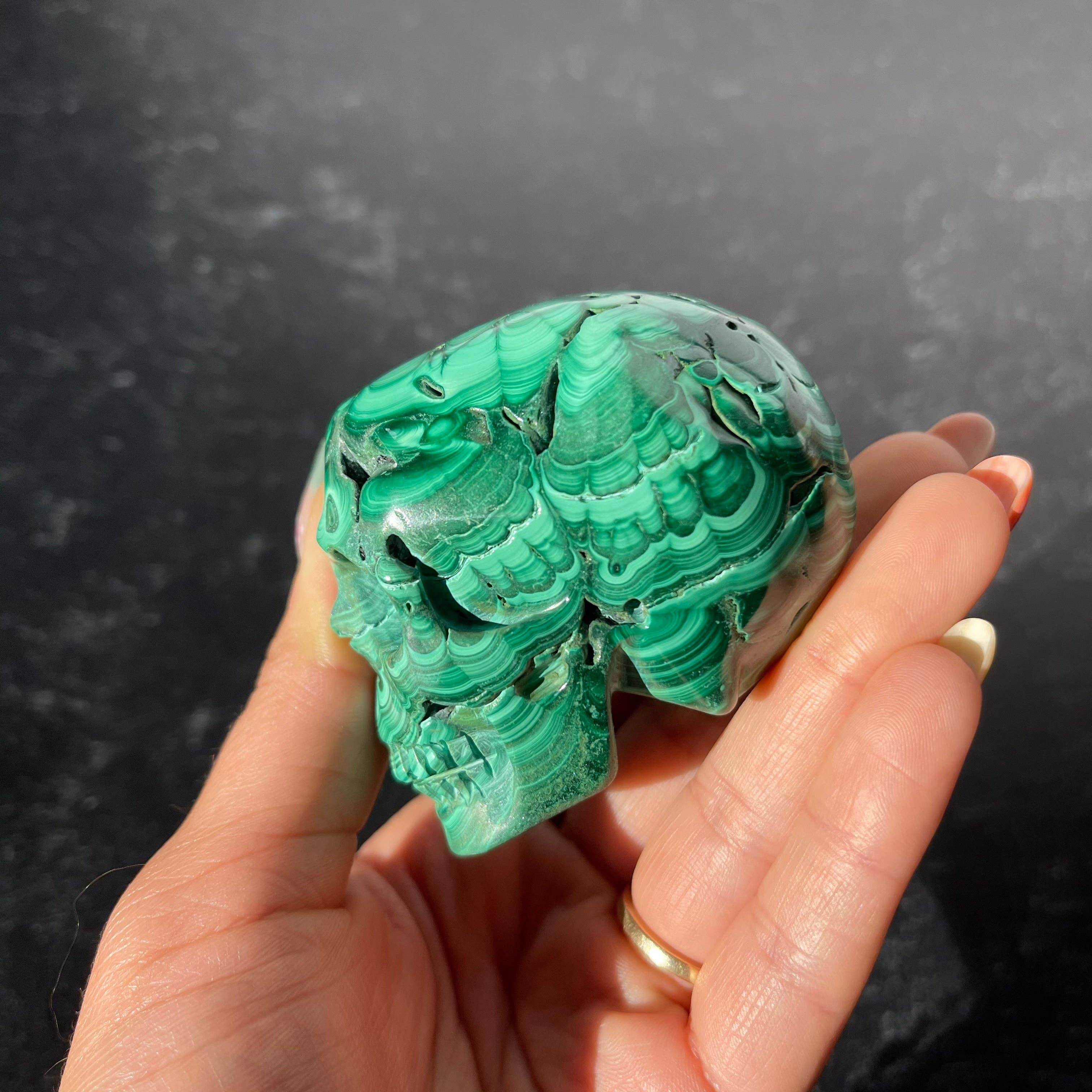 Good Juu Juu - Wholesale Spiritual Stone/Crystal - Malachite Skull Collection5