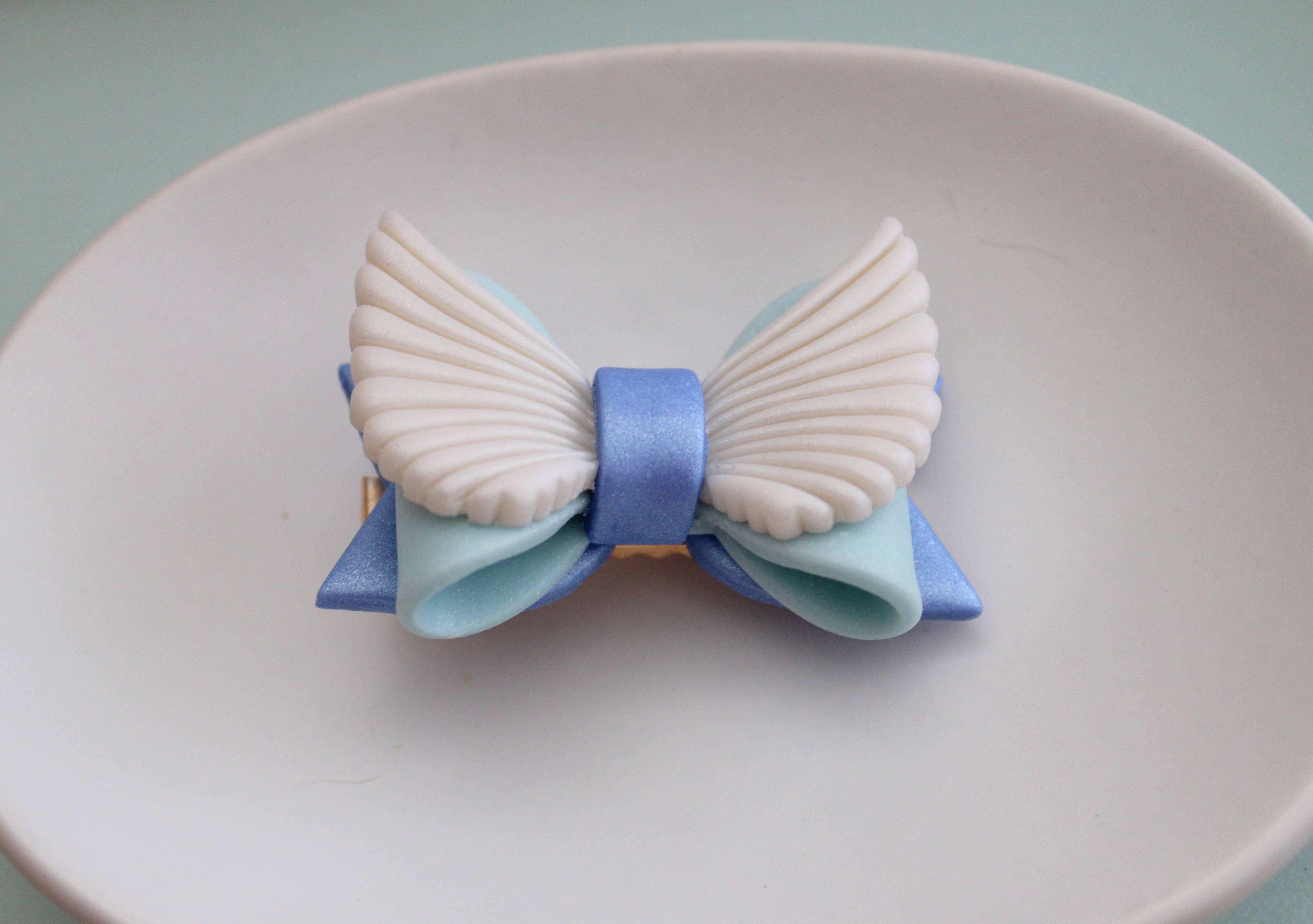 Sweets & Pearls – Großhandel Haarclip – Damen – Polymer Clay Pastell Engel Schleifen Haarspange1