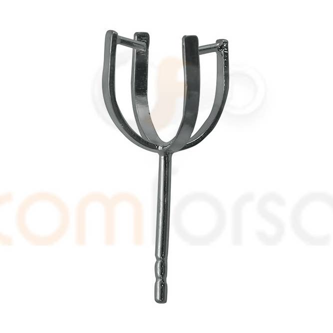 Sterling Silver 925 Ear Claw & Peg 8-9 Mm for wholesale by COM FORSA SL