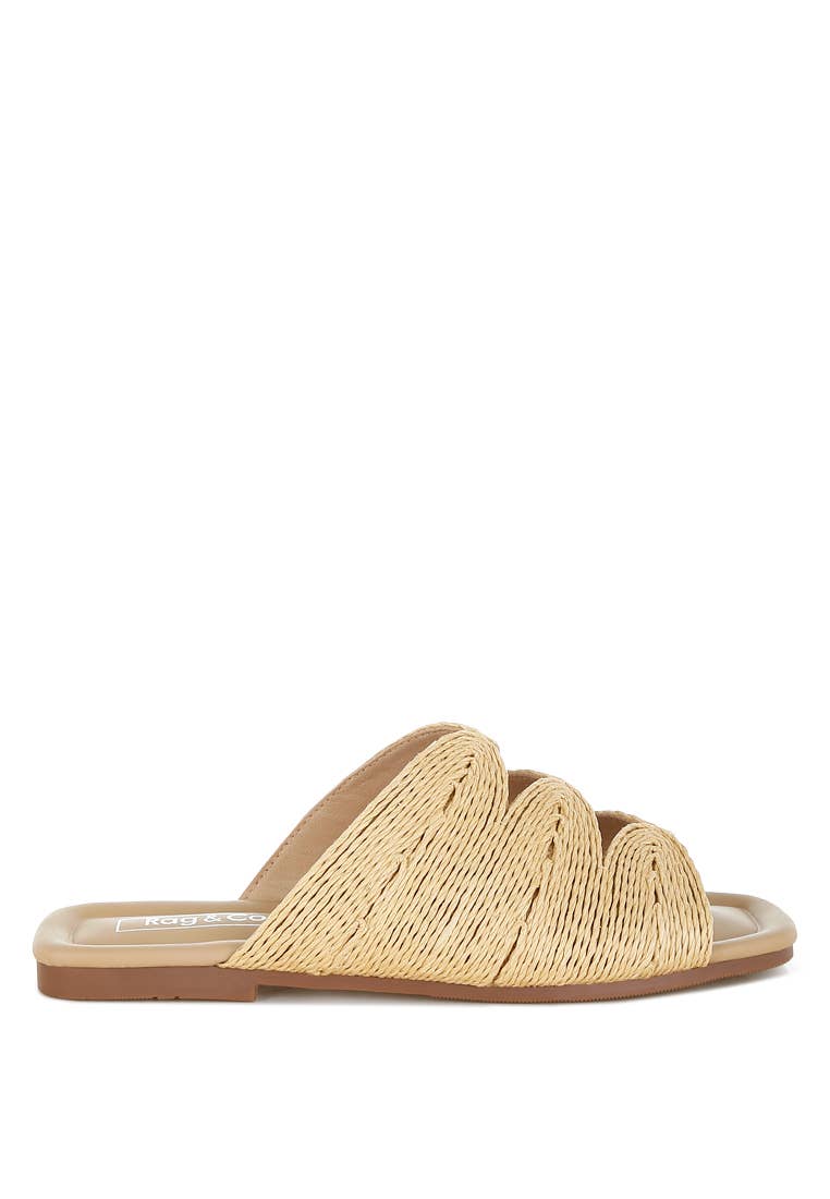 Rag Company - Wholesale Sandals - Women's - Daisy Doe Raffia Square Toe Flats3