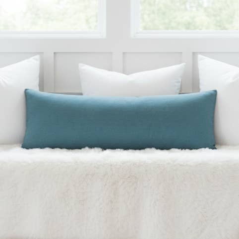 Custom Canvas Heirloom Long Lumbar Pillow Cover – 14" × 36" for wholesale by Loa Daisy