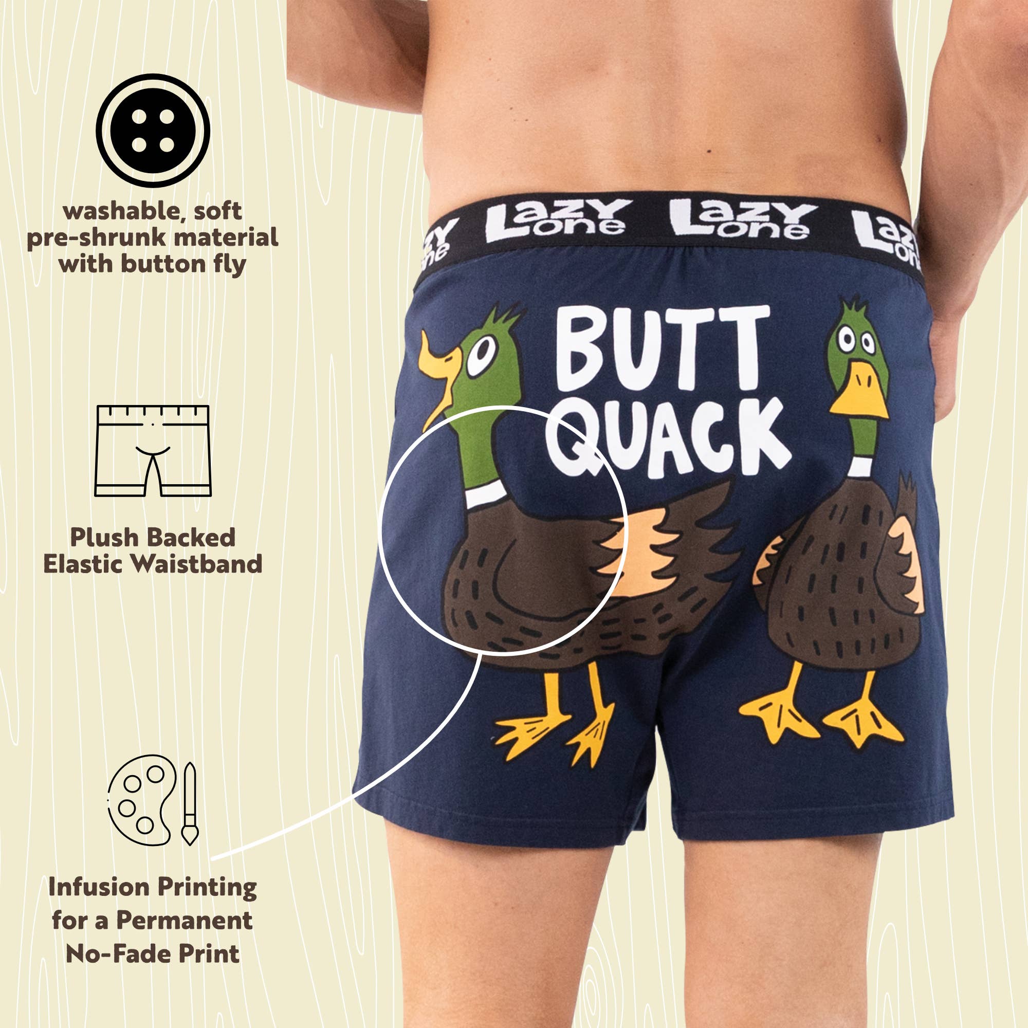 Lazy One - Wholesale Underwear - Men's - Butt Quack  Boxer4