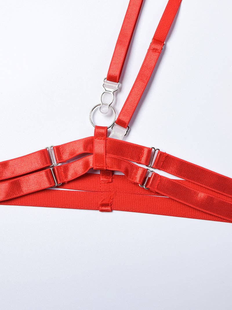 Tourtiwi - Wholesale Lingerie Bodysuit - Women's - Sexy Mesh Halter Lingerie Bodysuit34