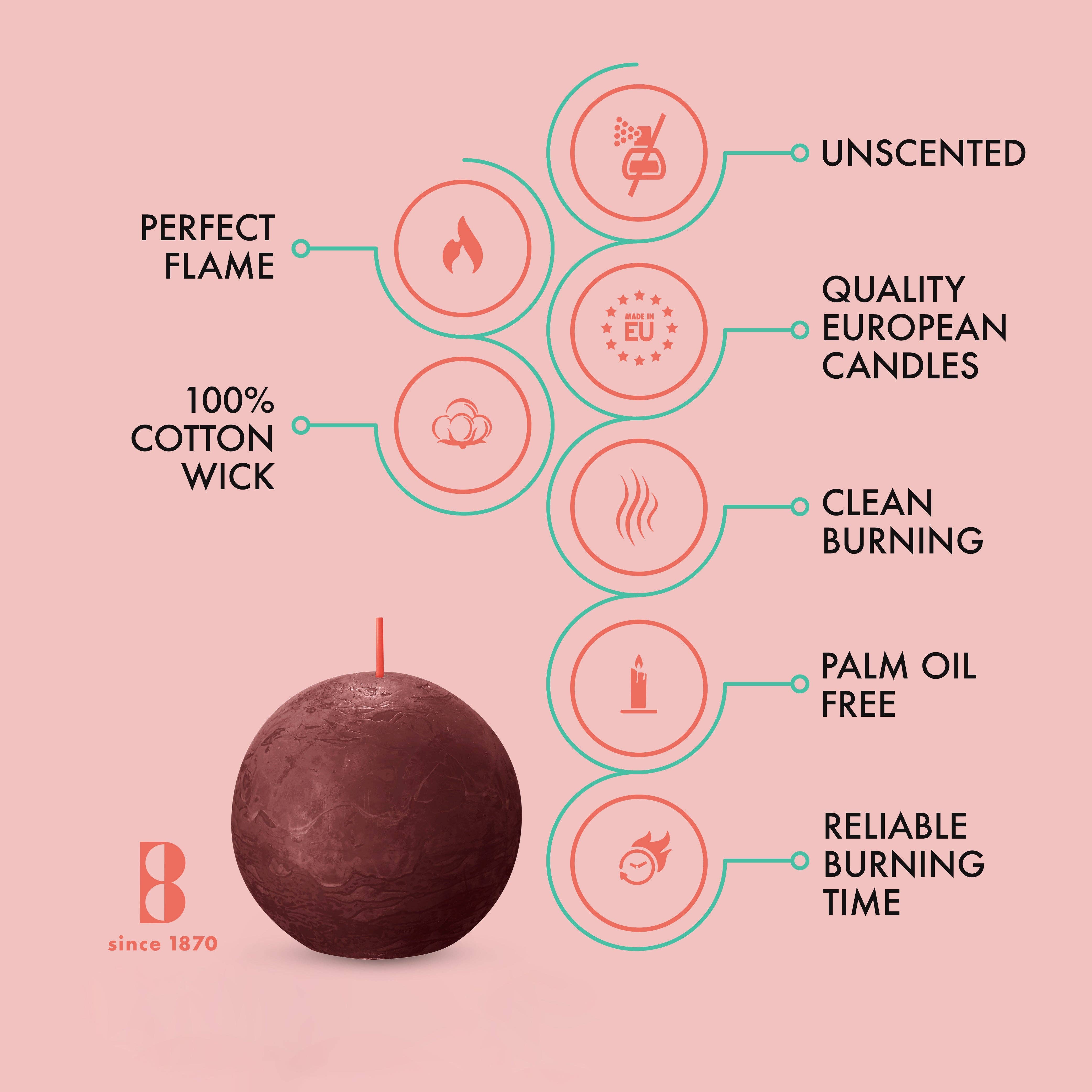 BOLSIUS – Velas de decoração por atacado – 6 Velas rústicas 3" - Inperfuted - Natural - Eco-Friendly - Cera Plant-Based - **Vendido Individualmente133