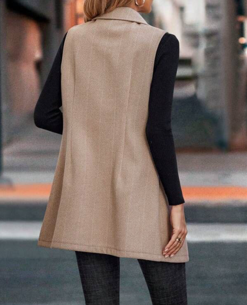 NINEXIS - Vente Blazer – femme - CWOCASL0021_BLAZER SANS MANCHES TENDANCE AUTOMNE/HIVER1