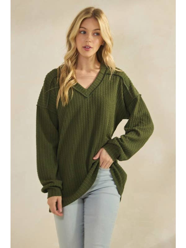HEIMISH - Wholesale Tunic - Women's - ET7650-24 LONG PUFF SLEEVE SOLID TOP10