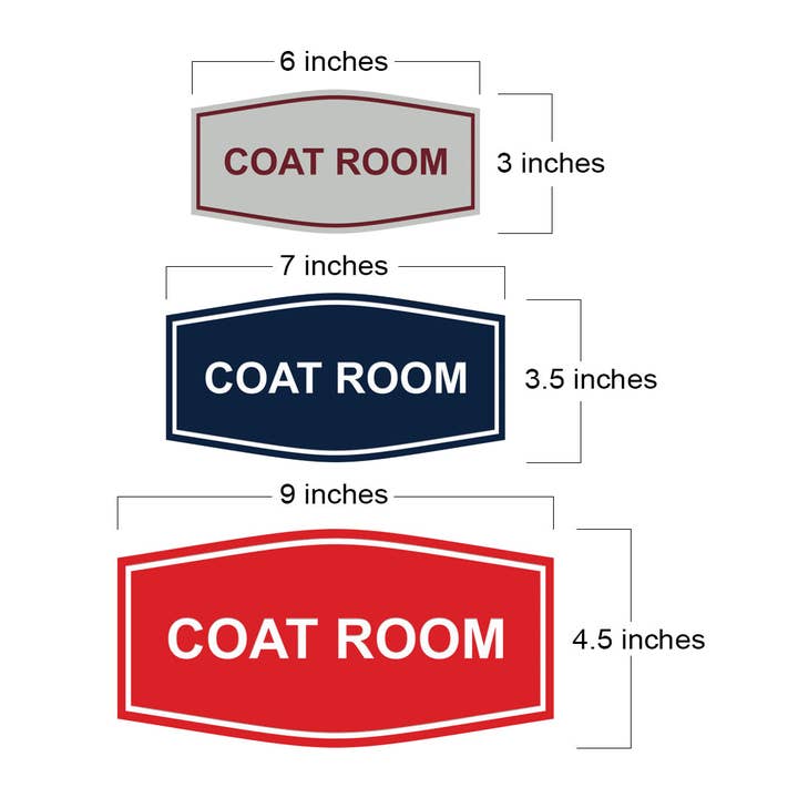 Signs ByLITA Fancy Coat Room Sign for wholesale by All Quality