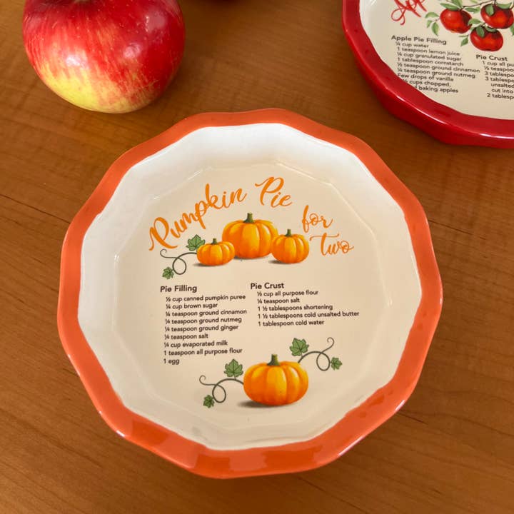 Abbey + CA Gift - Wholesale Serving Plate - !New! Mini Pie Recipe Plates 4