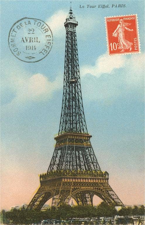 Found Image Press – Großhandel Postkarten – Postkarte WT-01 Eiffelturm, Paris, Frankreich0